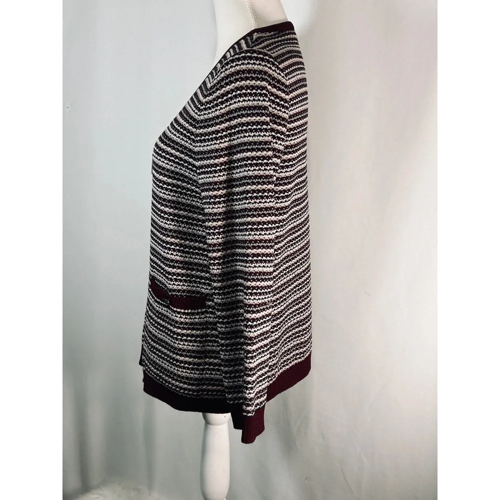 St John Sport‎ Womens Medium Regatta Tweed Knit Cardigan